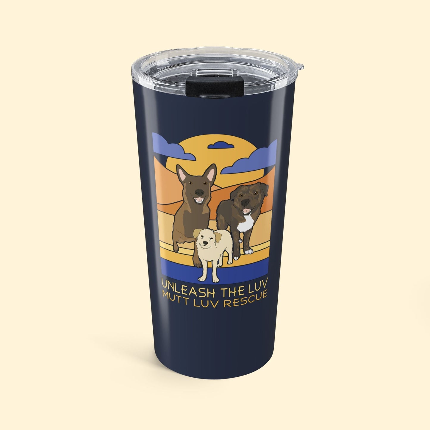 20oz Tumbler | FUNDRAISER | Mutt Luv Rescue - Detezi Designs - 81770406157246788942