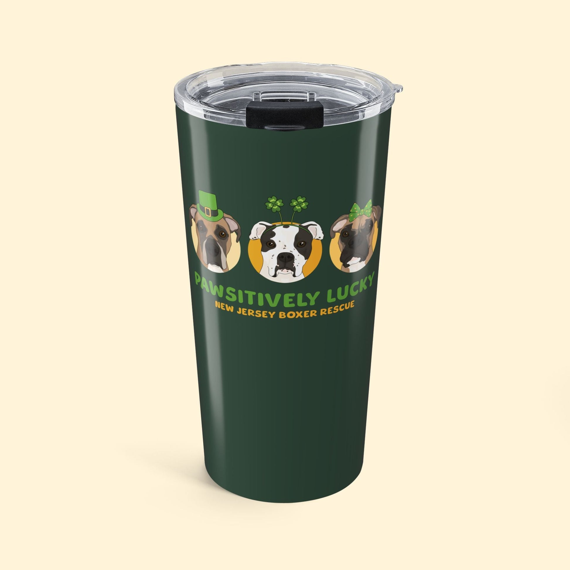20oz Tumbler | FUNDRAISER | New Jersey Boxer Rescue | St. Patrick's Day - Detezi Designs - 29238032929917715488