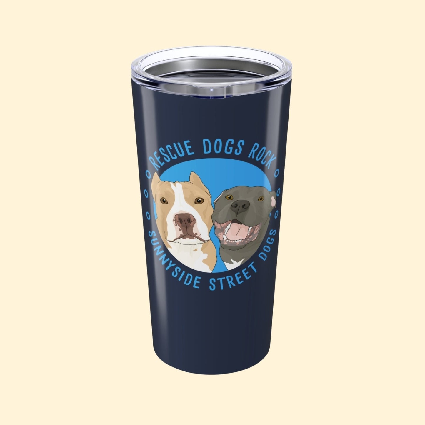 20oz Tumbler | FUNDRAISER | Sunnyside Street Dogs | Rescue Dogs Rock - Detezi Designs - 77737864109519365874