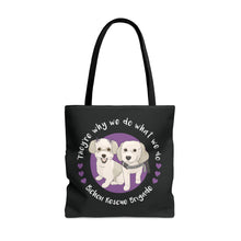 Load image into Gallery viewer, Poppy + Maya | FUNDRAISER for Bichon Rescue Brigade | Tote Bag
