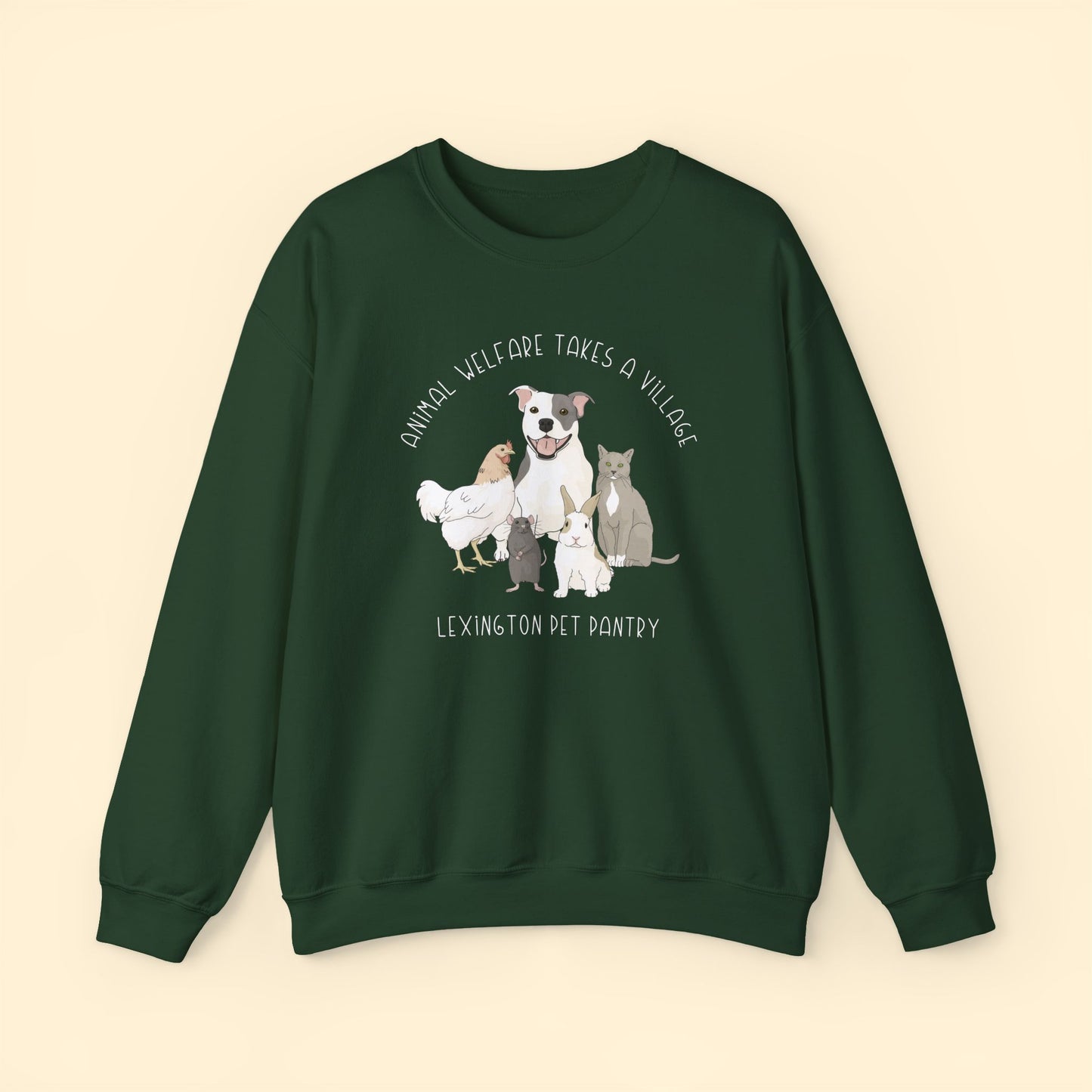 Crewneck Sweatshirt | FUNDRAISER | Lexington Pet Pantry | It Takes A Village