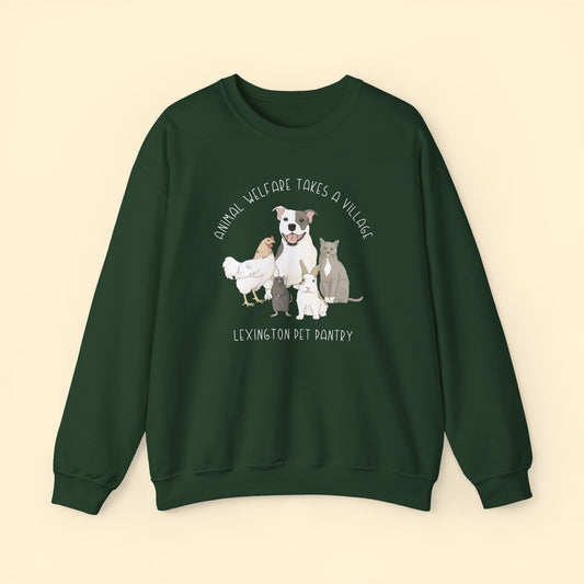 Crewneck Sweatshirt | FUNDRAISER | Lexington Pet Pantry | It Takes A Village