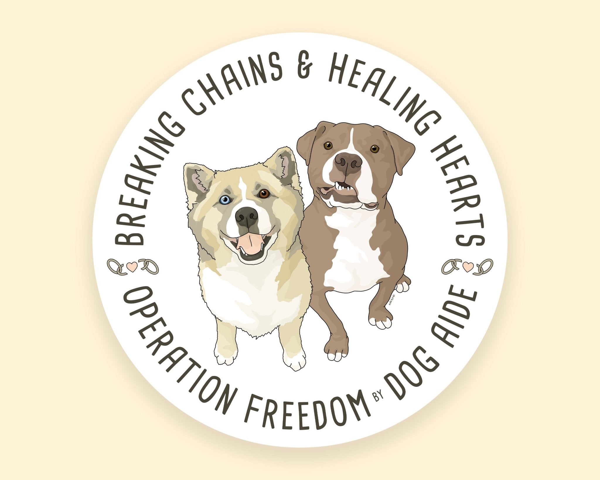 3" Sticker | FUNDRAISER | Dog Aide - Detezi Designs - 