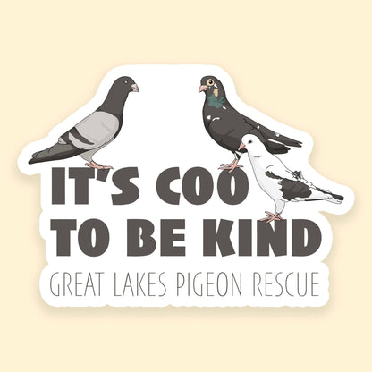 3" Sticker | FUNDRAISER | Great Lakes Pigeon Rescue - Detezi Designs - 