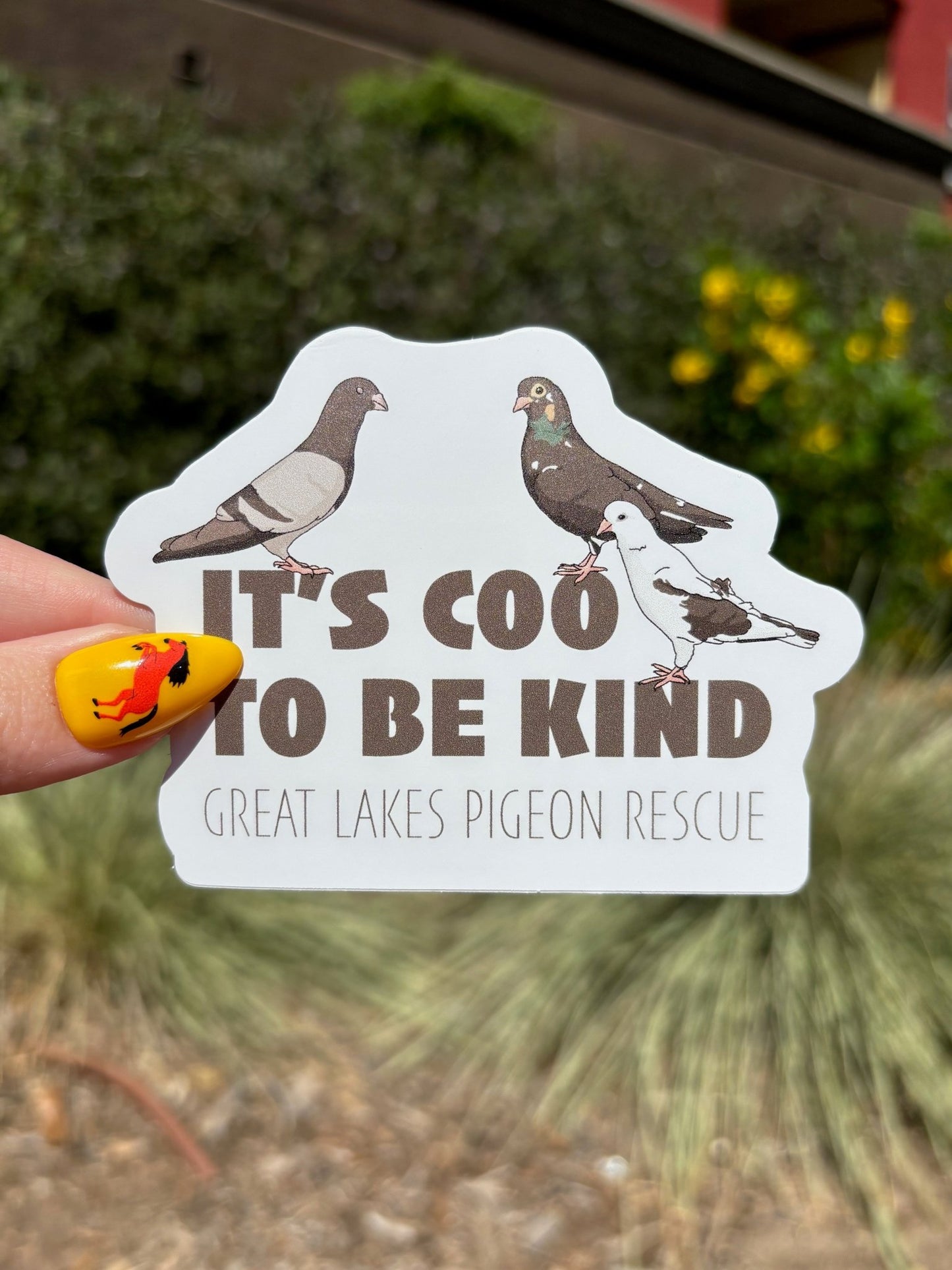 3" Sticker | FUNDRAISER | Great Lakes Pigeon Rescue - Detezi Designs - 
