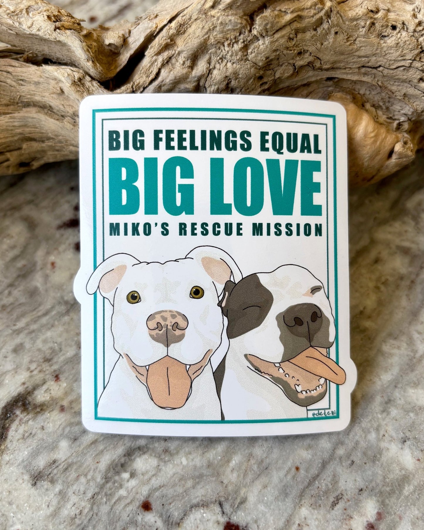 3" Sticker | FUNDRAISER | Miko's Rescue Mission - Detezi Designs - 