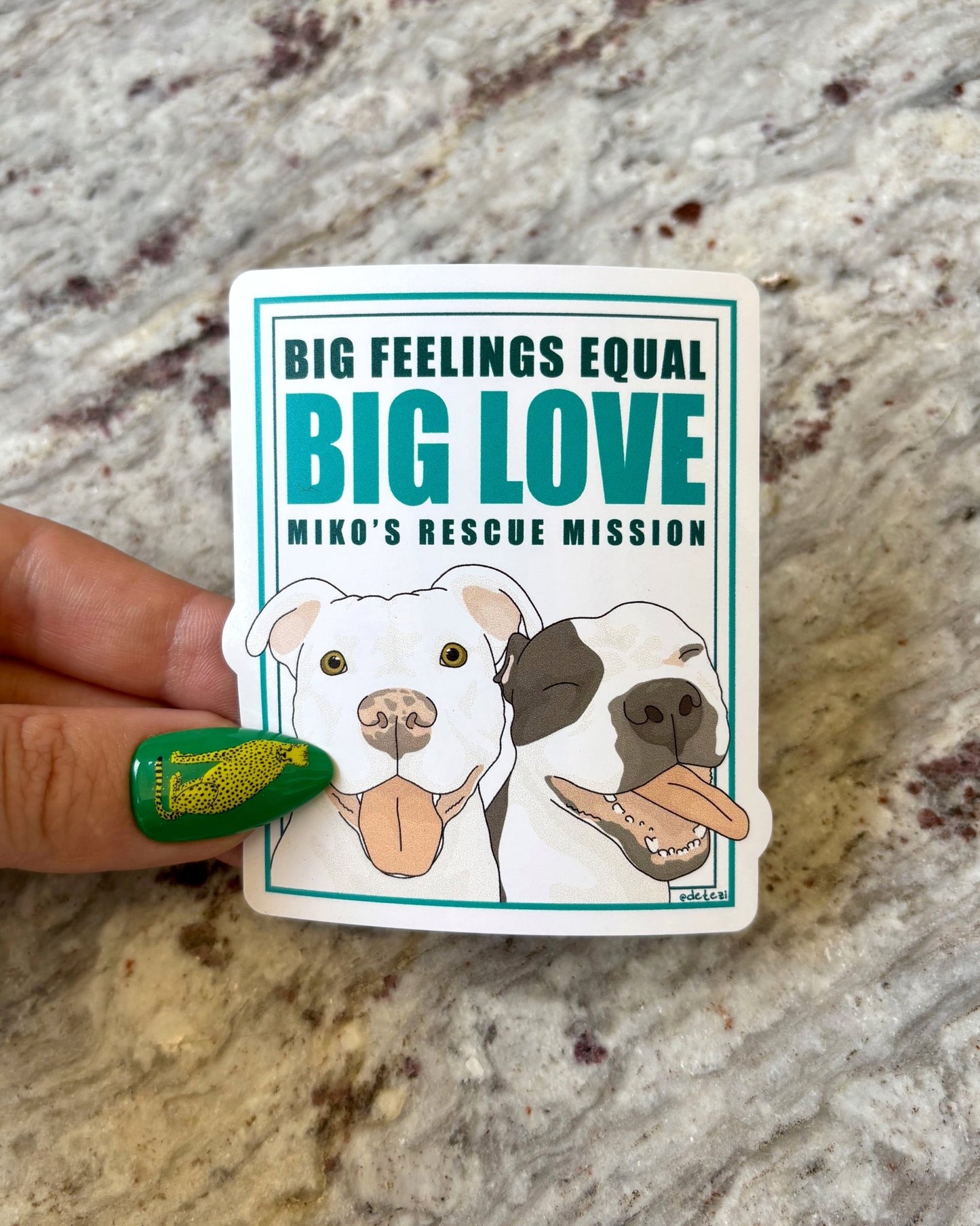 3" Sticker | FUNDRAISER | Miko's Rescue Mission - Detezi Designs - 