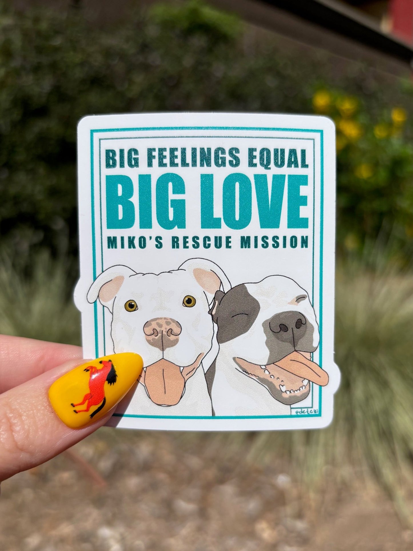 3" Sticker | FUNDRAISER | Miko's Rescue Mission - Detezi Designs - 
