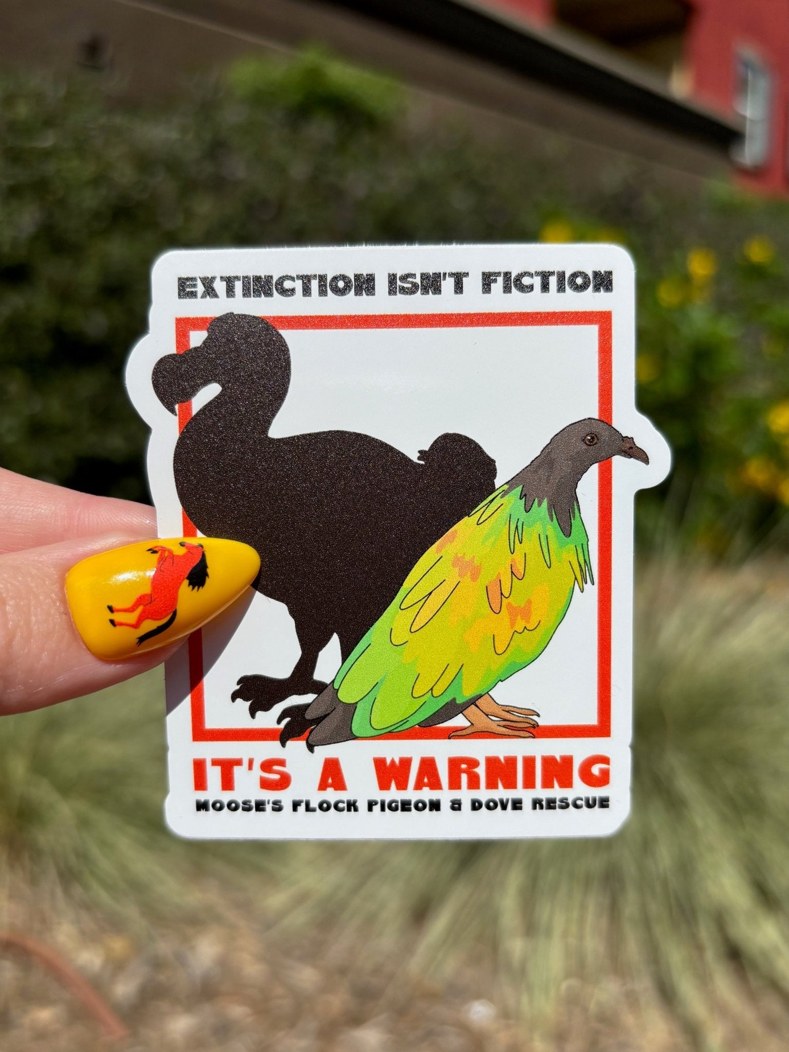 3" Sticker | FUNDRAISER | Moose's Flock | Extinction is a Warning - Detezi Designs - 
