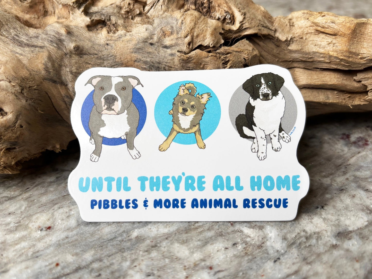 3" Sticker | FUNDRAISER | Pibbles & More Animal Rescue - Detezi Designs - 