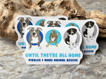 3" Sticker | FUNDRAISER | Pibbles & More Animal Rescue - Detezi Designs - 