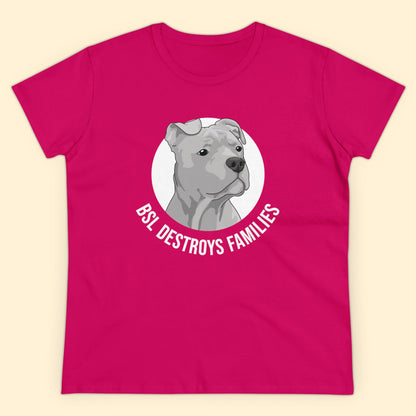 BSL Destroys Families | Women's Midweight Cotton Tee