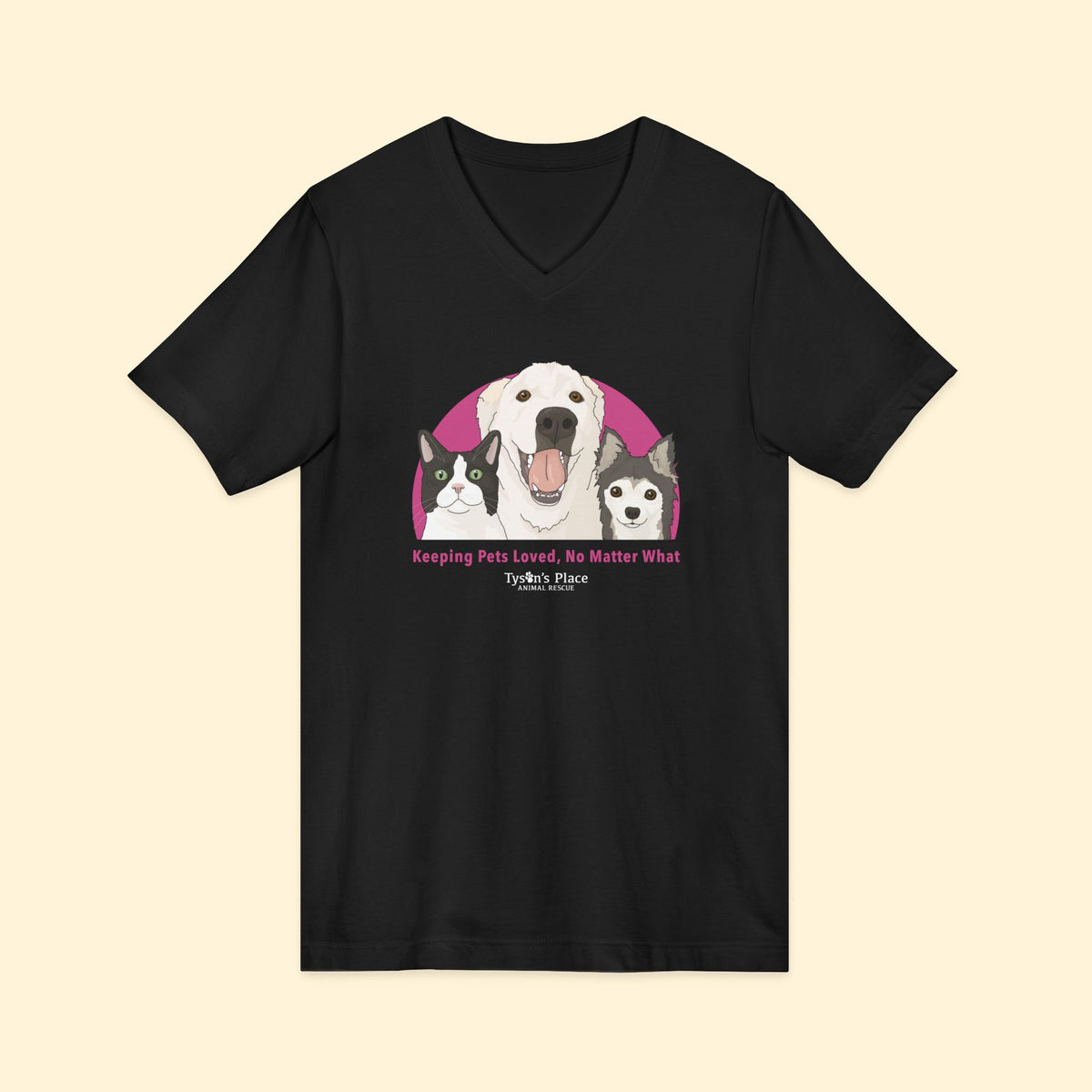 Unisex V-Neck Tee | FUNDRAISER | Tyson's Place