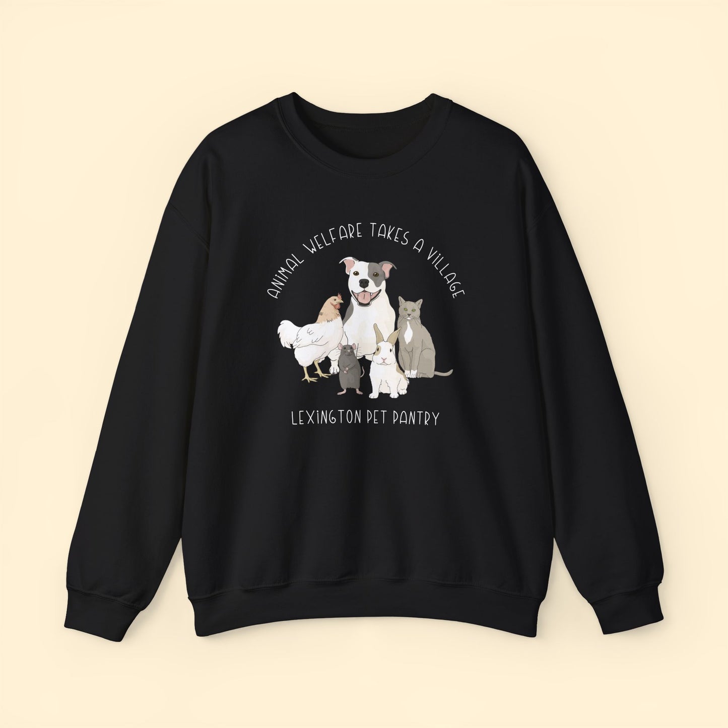 Crewneck Sweatshirt | FUNDRAISER | Lexington Pet Pantry | It Takes A Village