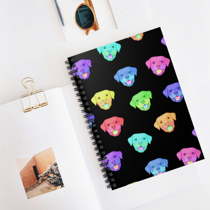 Rainbow Rottweilers | Spiral Notebook