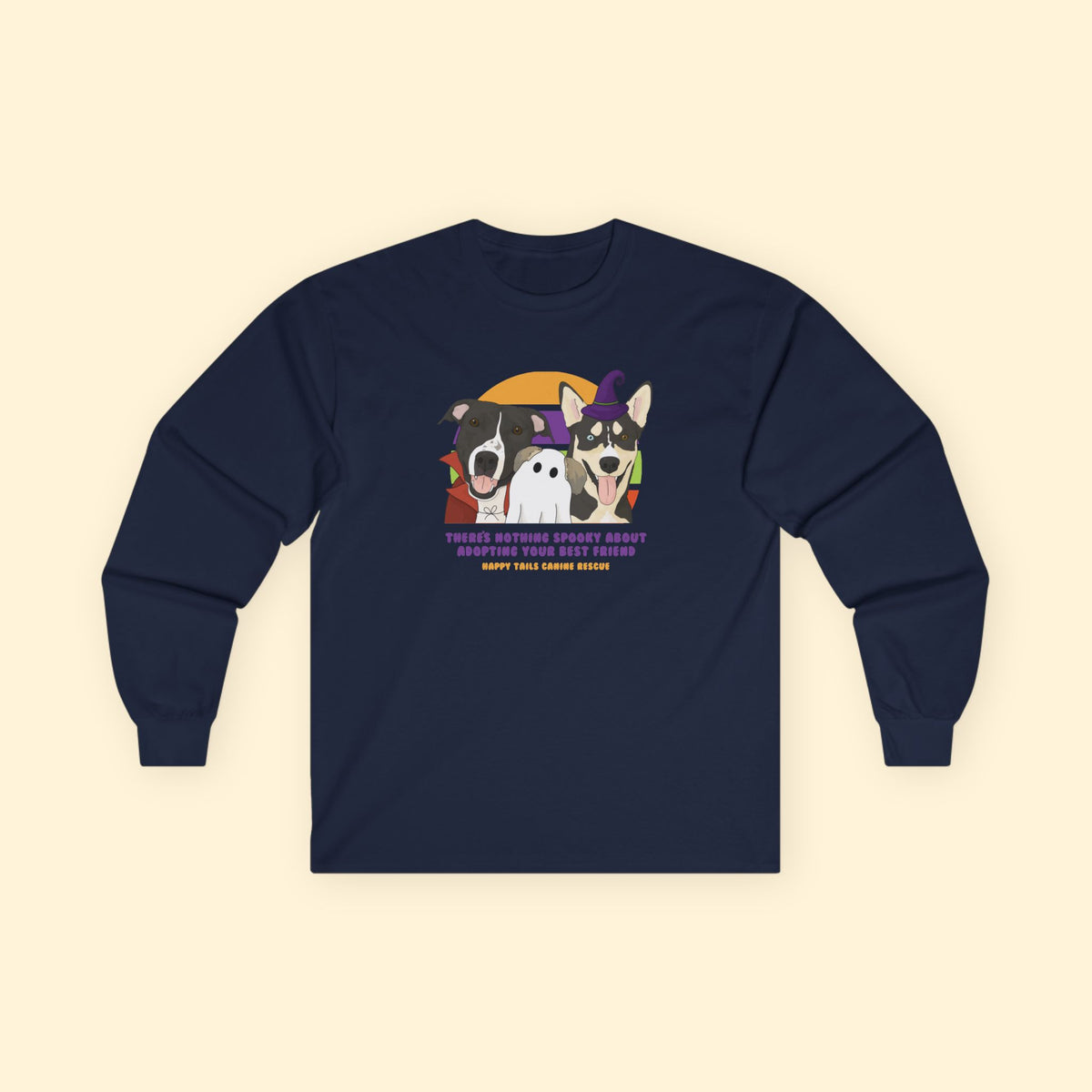 Long Sleeve Tee | FUNDRAISER | Happy Tails Canine Rescue | Halloween