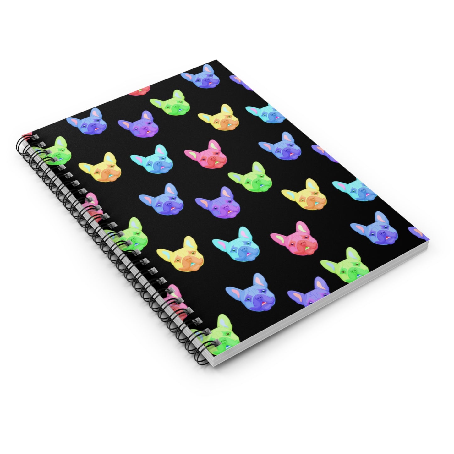Rainbow French Bulldogs | Spiral Notebook
