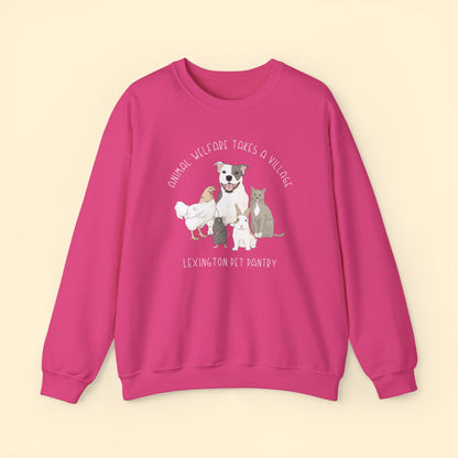 Crewneck Sweatshirt | FUNDRAISER | Lexington Pet Pantry | It Takes A Village