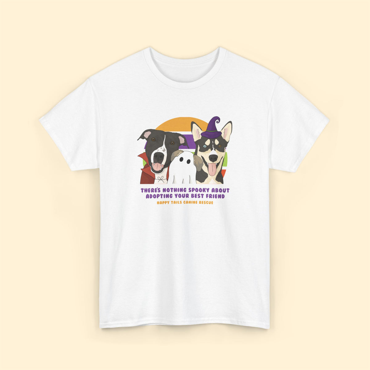 Unisex Crewneck T-shirt | FUNDRAISER | Happy Tails Canine Rescue | Halloween