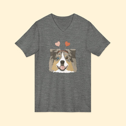 A Very Aussie Valentine | Unisex V - Neck Tee - Detezi Designs - 11527616900804532439