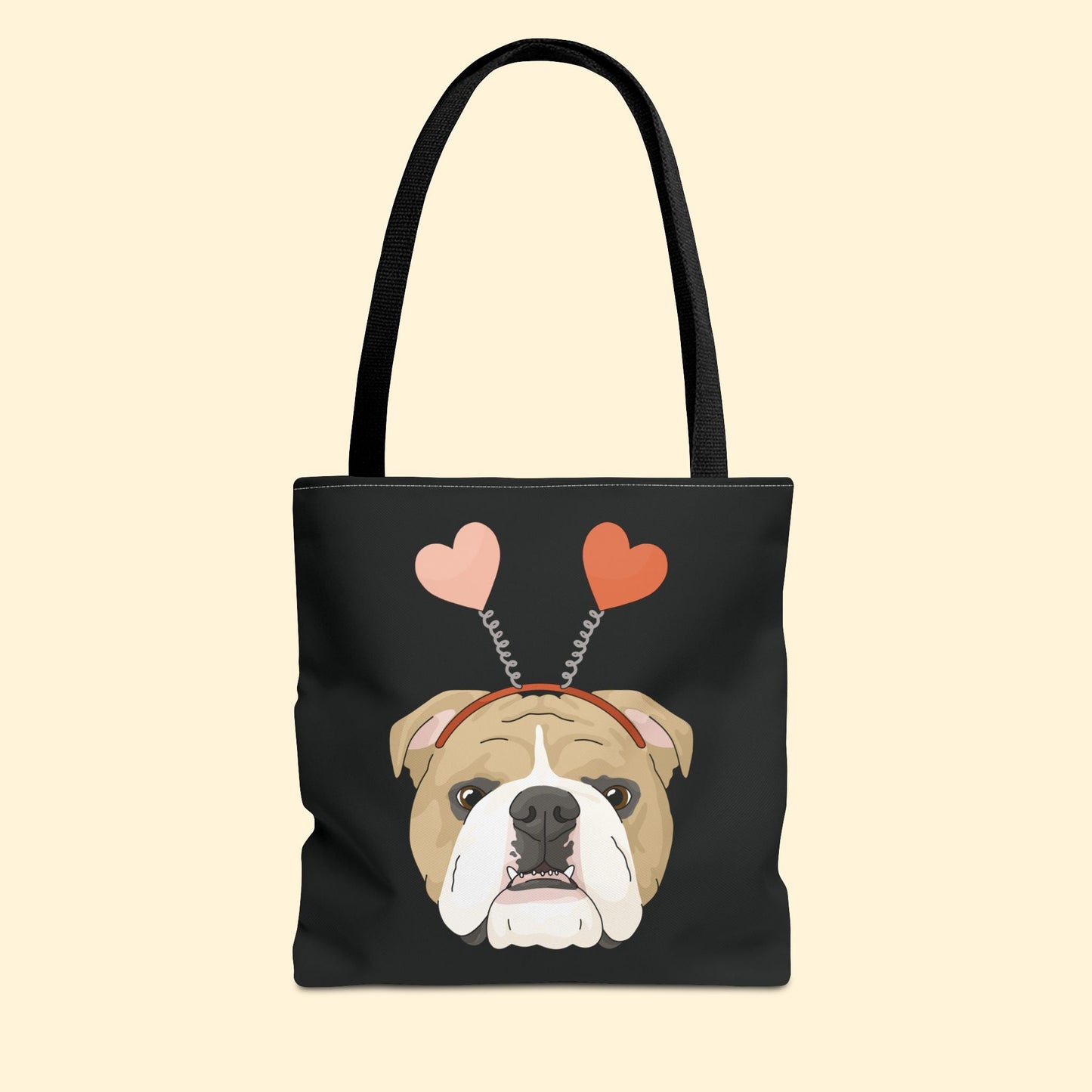 A Very Bulldog Valentine | Tote Bag - Detezi Designs - 12269293481575787097