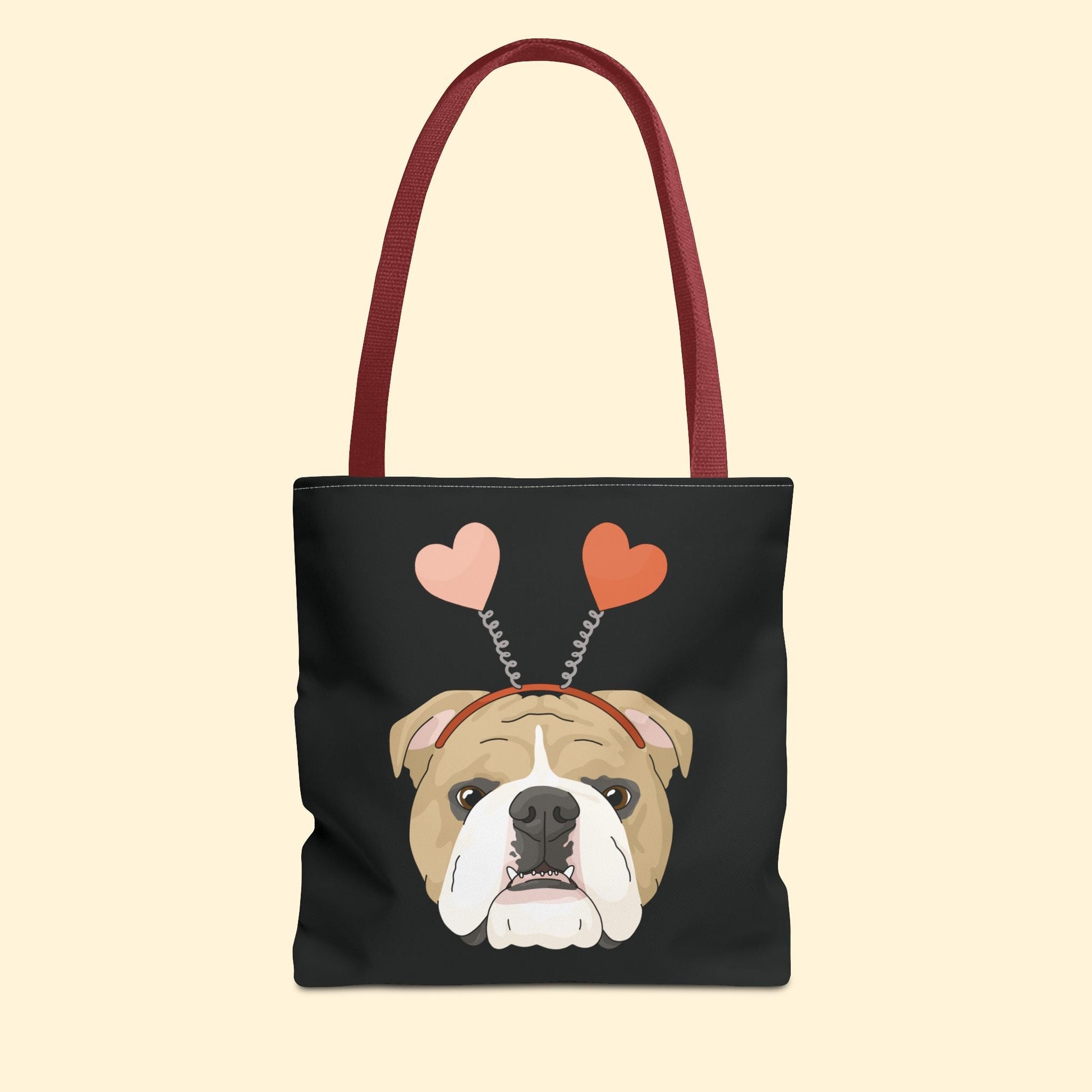 A Very Bulldog Valentine | Tote Bag - Detezi Designs - 29005563697393999778