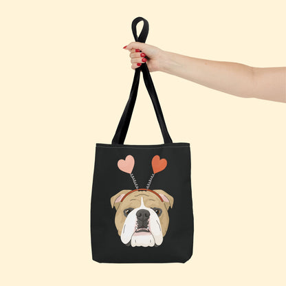 A Very Bulldog Valentine | Tote Bag - Detezi Designs - 33904502835836898273