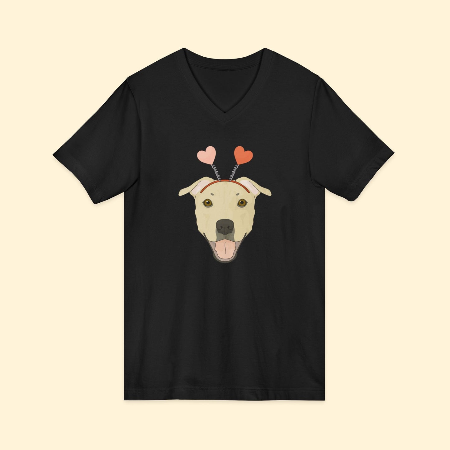 A Very Bully Valentine | Unisex V - Neck Tee - Detezi Designs - 28666907147423366508