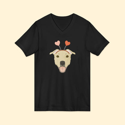 A Very Bully Valentine | Unisex V - Neck Tee - Detezi Designs - 28666907147423366508