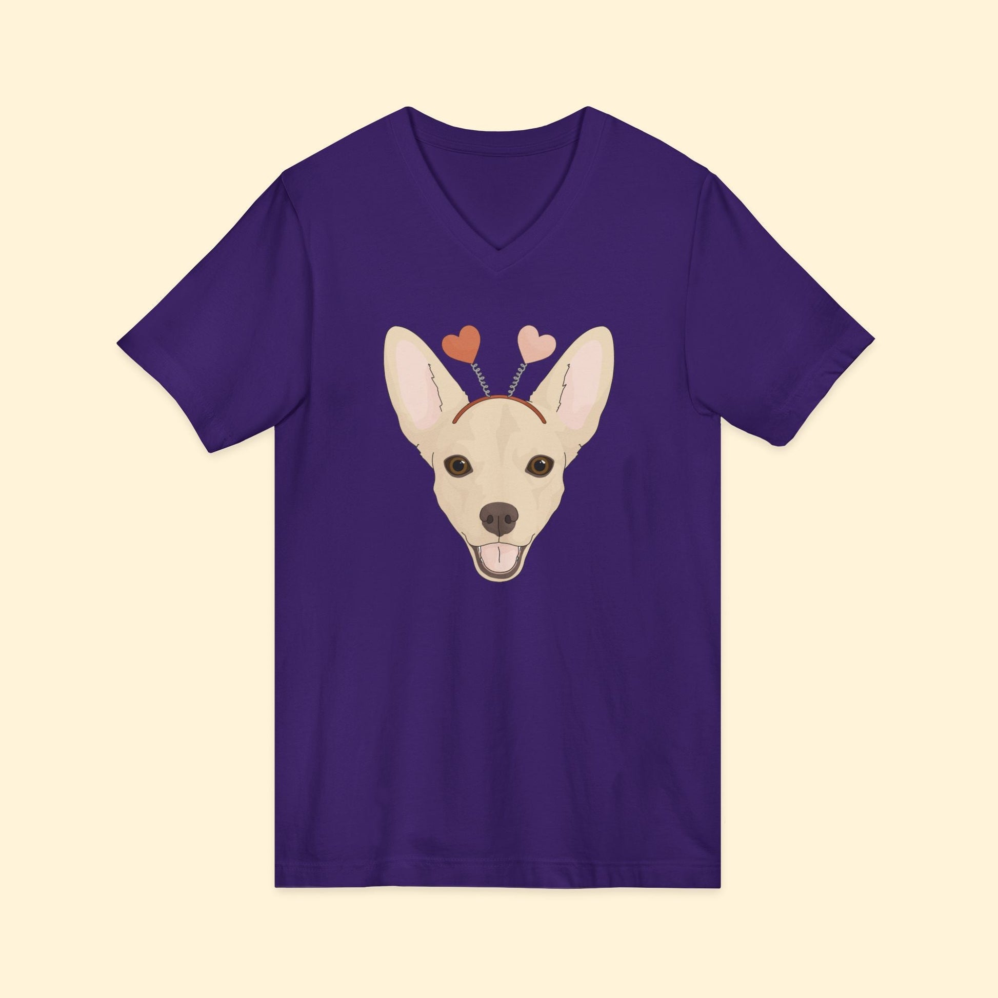 A Very Chihuahua Valentine | Unisex V - Neck Tee - Detezi Designs - 14905256400146317211