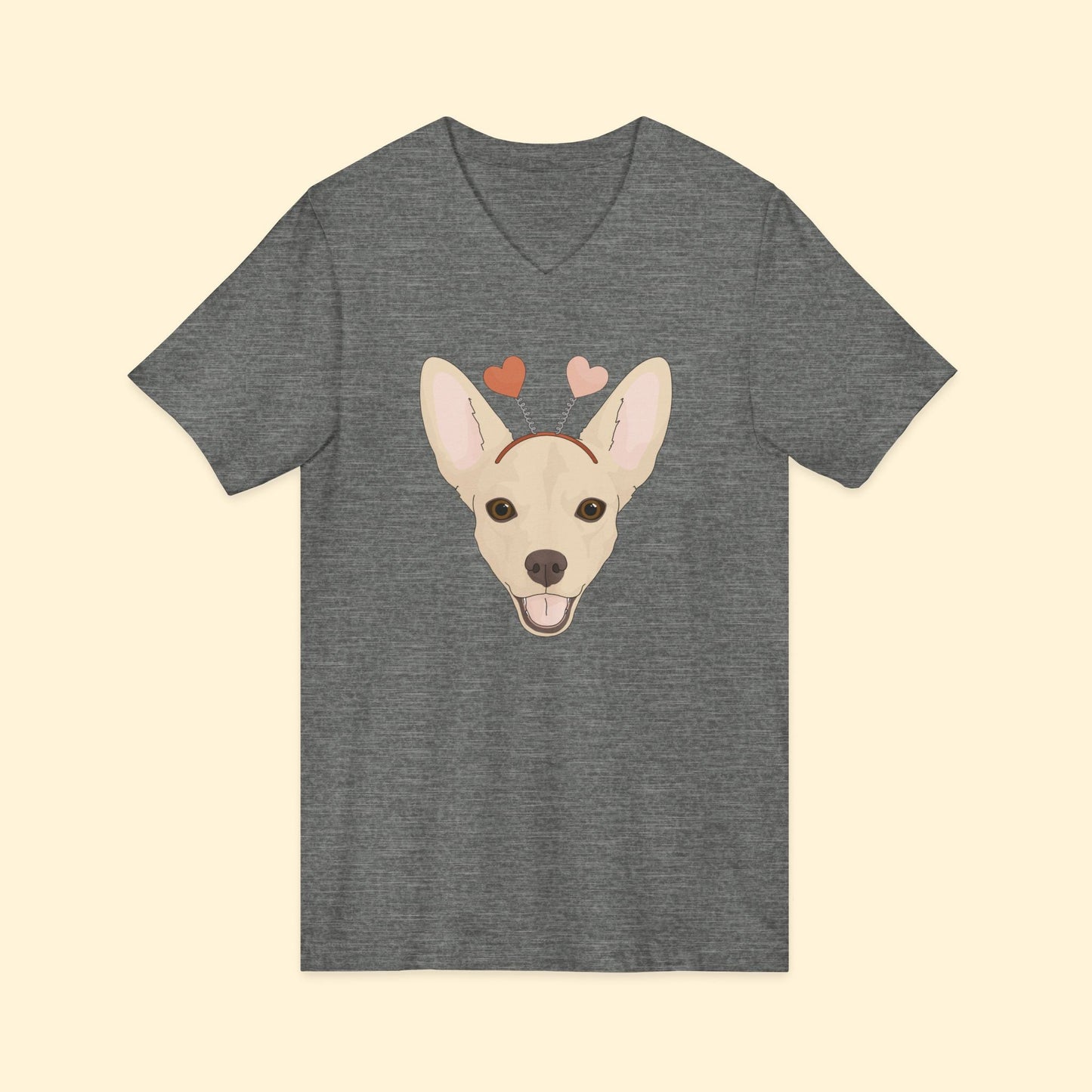 A Very Chihuahua Valentine | Unisex V - Neck Tee - Detezi Designs - 17446877803591126128