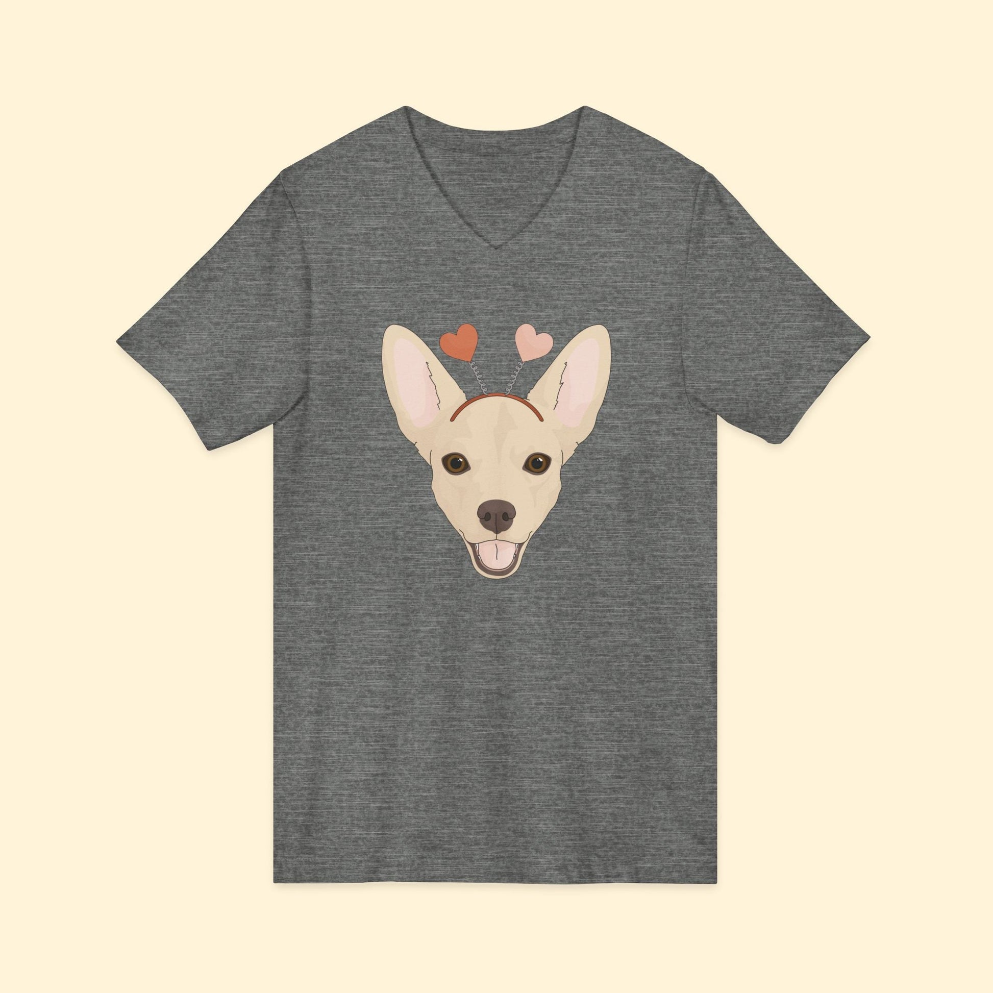 A Very Chihuahua Valentine | Unisex V - Neck Tee - Detezi Designs - 17446877803591126128