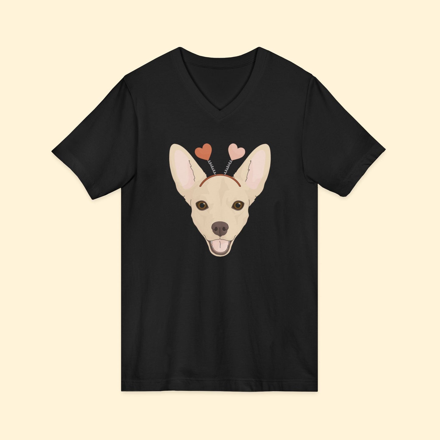A Very Chihuahua Valentine | Unisex V - Neck Tee - Detezi Designs - 21800293055520335231