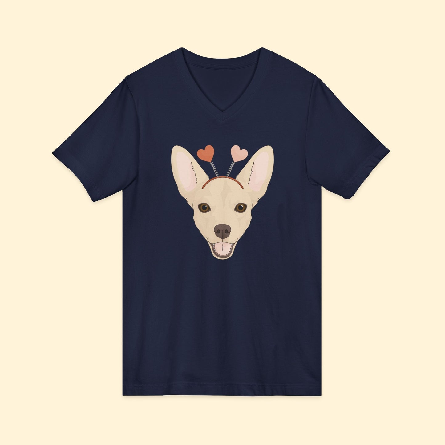 A Very Chihuahua Valentine | Unisex V - Neck Tee - Detezi Designs - 31806711213320403327