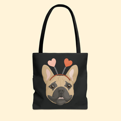 A Very Frenchie Valentine | Tote Bag - Detezi Designs - 11683094566469185512