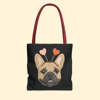 A Very Frenchie Valentine | Tote Bag - Detezi Designs - 30625841945631325224