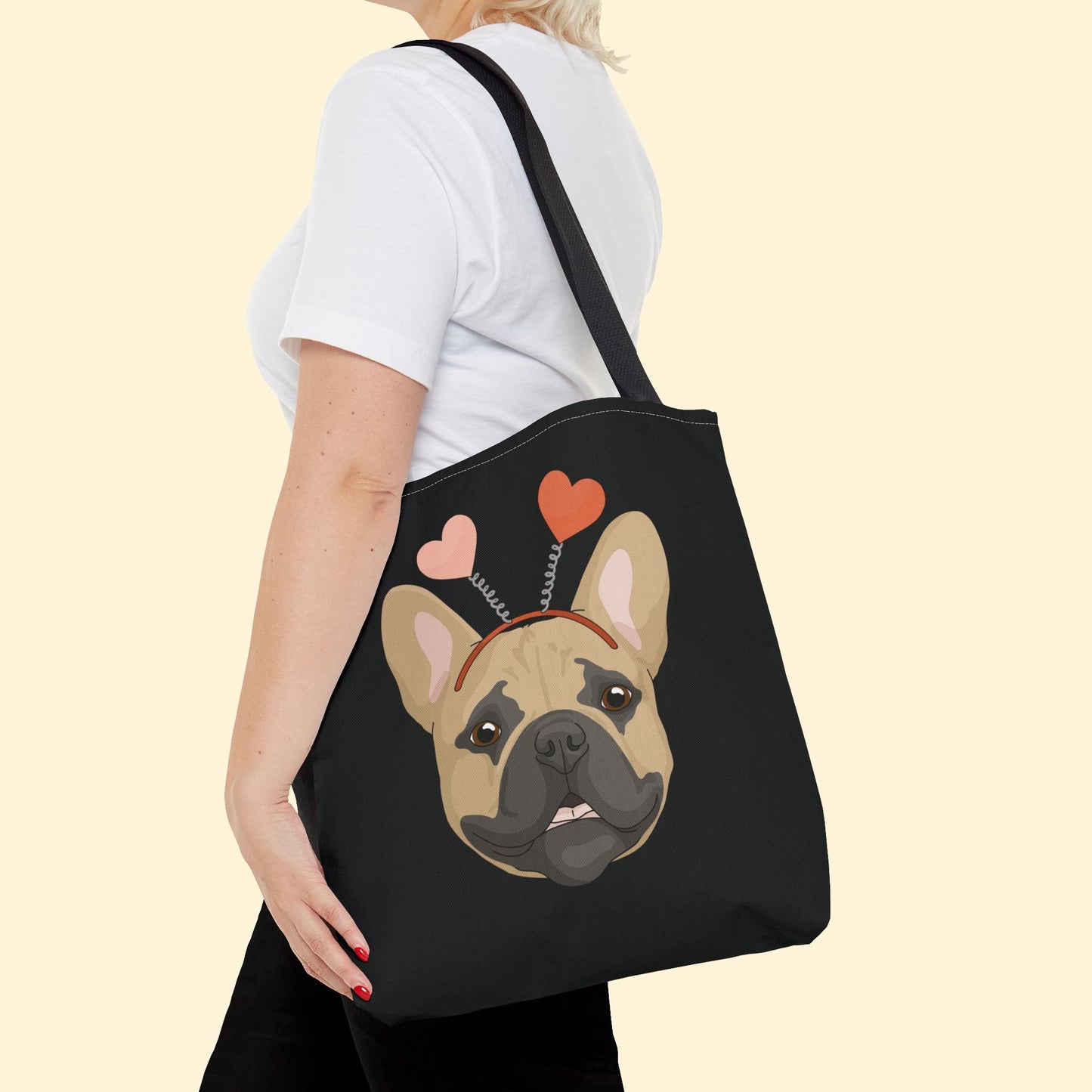 A Very Frenchie Valentine | Tote Bag - Detezi Designs - 52190539365367143735