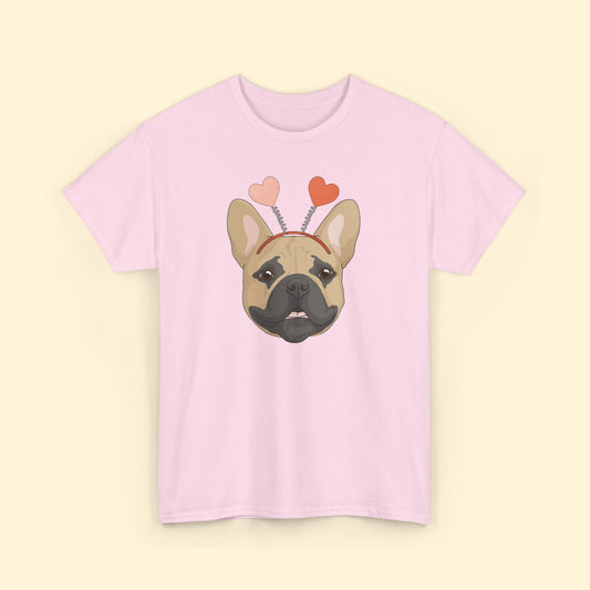 A Very Frenchie Valentine | Unisex T-shirt - Detezi Designs - 56505138016632335911