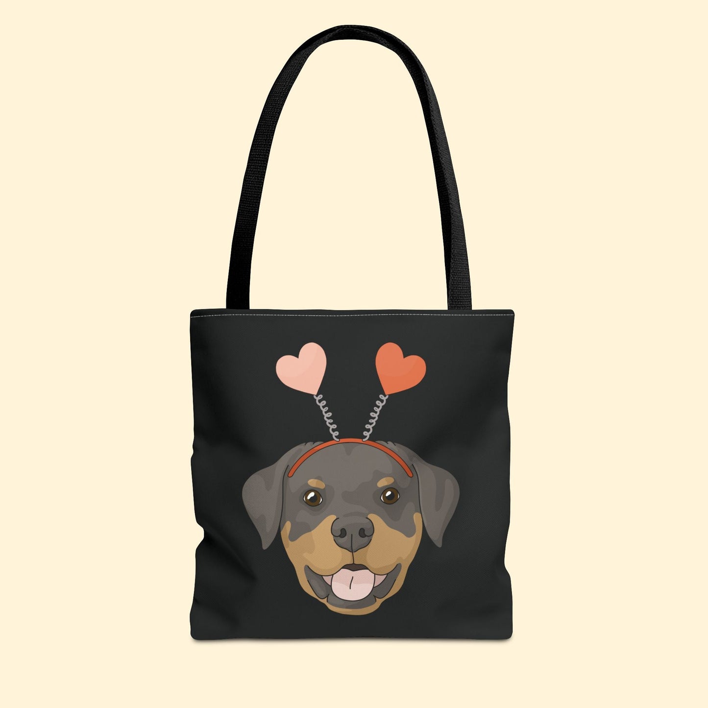 A Very Rottie Valentine | Tote Bag - Detezi Designs - 18463815646243080618