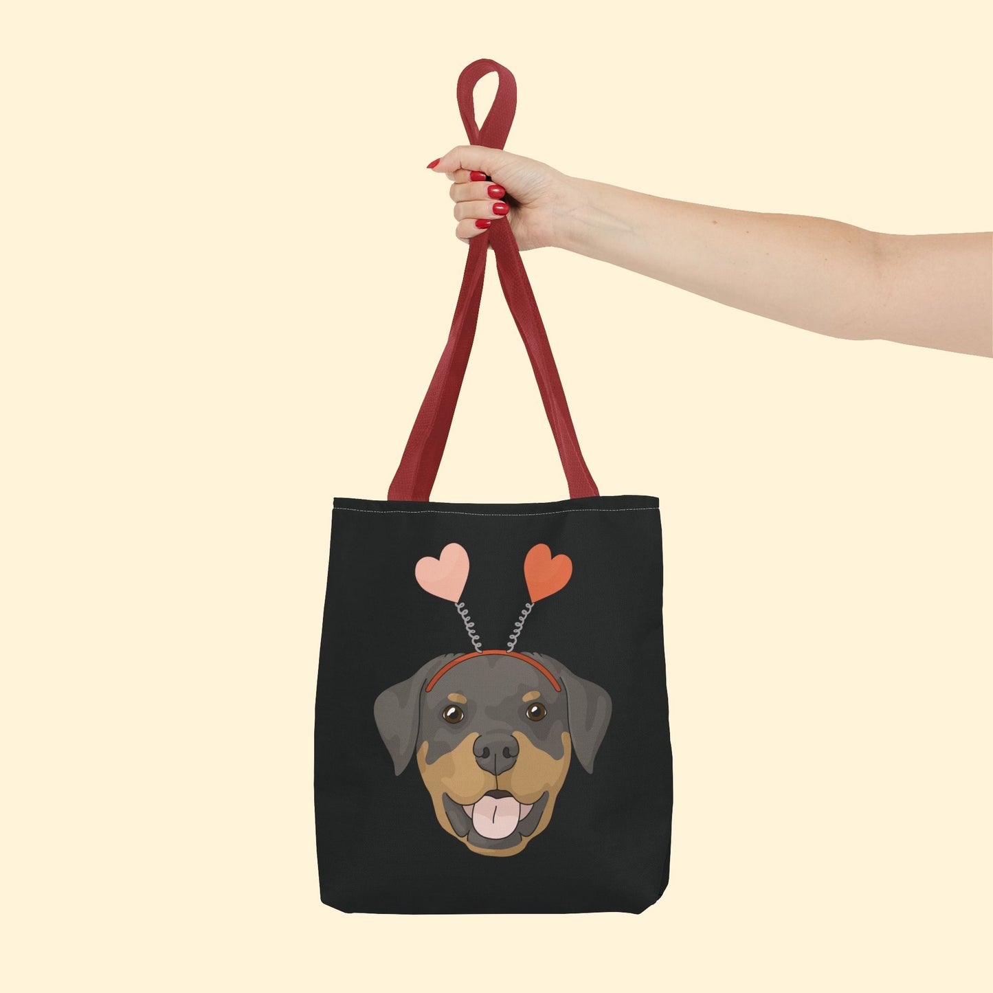 A Very Rottie Valentine | Tote Bag - Detezi Designs - 30379386678091394396