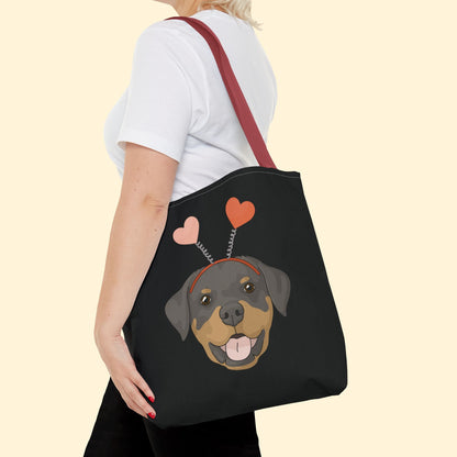 A Very Rottie Valentine | Tote Bag - Detezi Designs - 66328703570817848338