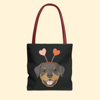 A Very Rottie Valentine | Tote Bag - Detezi Designs - 73439715475009294649