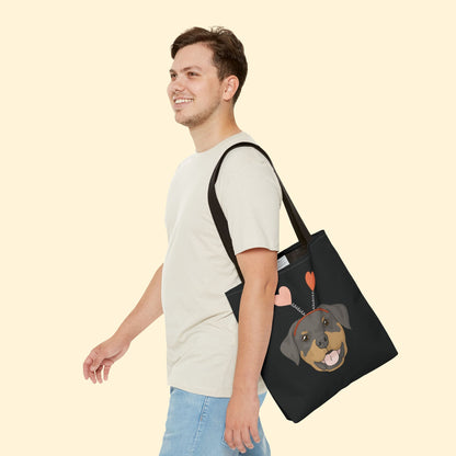 A Very Rottie Valentine | Tote Bag - Detezi Designs - 84373677241480486925