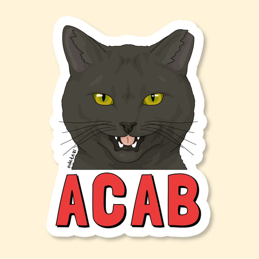 ACAB Black Cat | Vinyl Sticker - Detezi Designs-