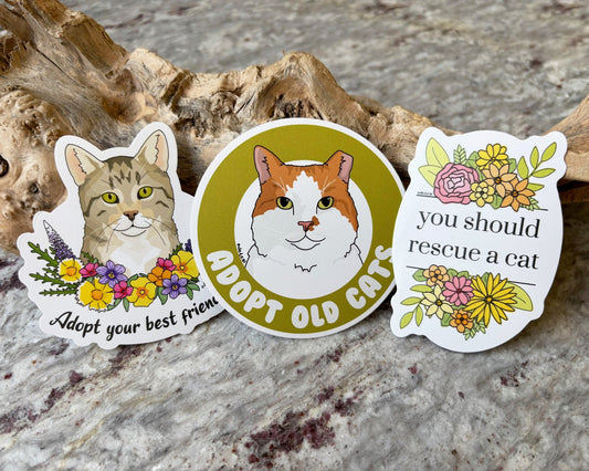 Adopt A Cat | Sticker Pack - Detezi Designs - 