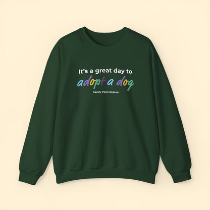 Adopt A Dog | FUNDRAISER for Sandy Paws Rescue | Crewneck Sweatshirt - Detezi Designs - 23116447633602652458