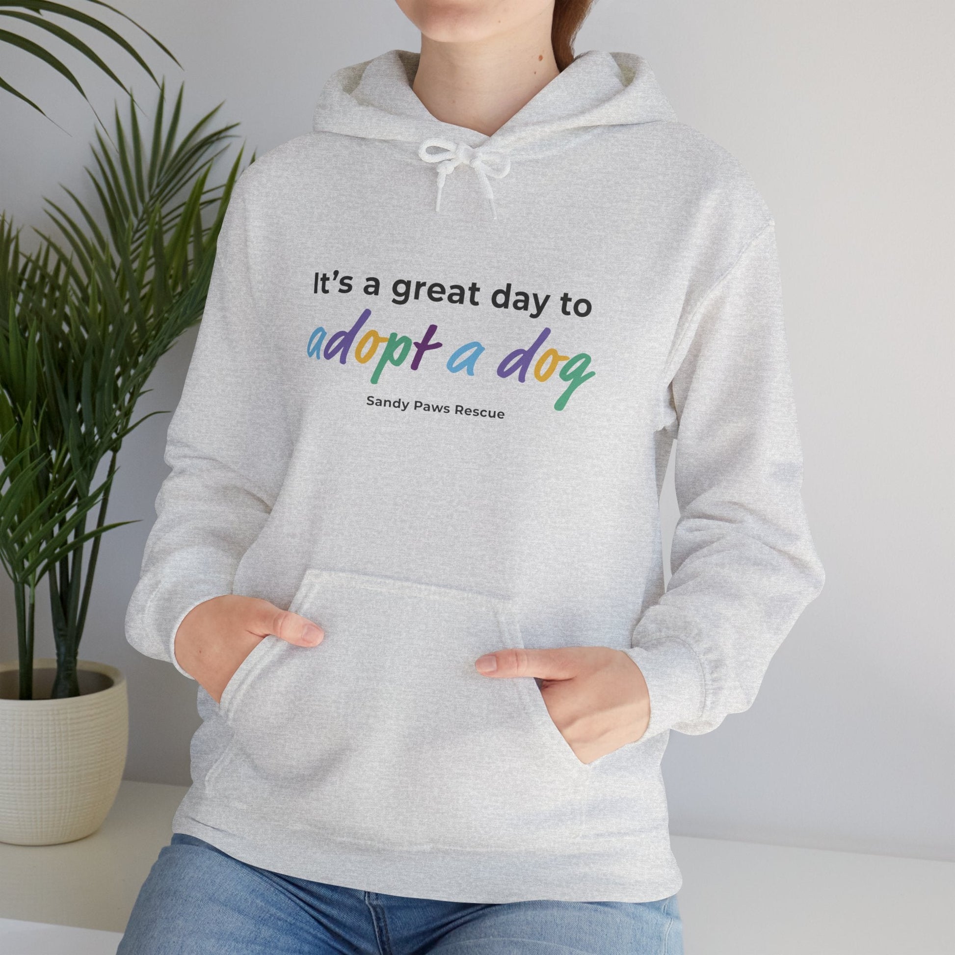 Adopt A Dog | FUNDRAISER for Sandy Paws Rescue | Hooded Sweatshirt - Detezi Designs - 11749360831269951384