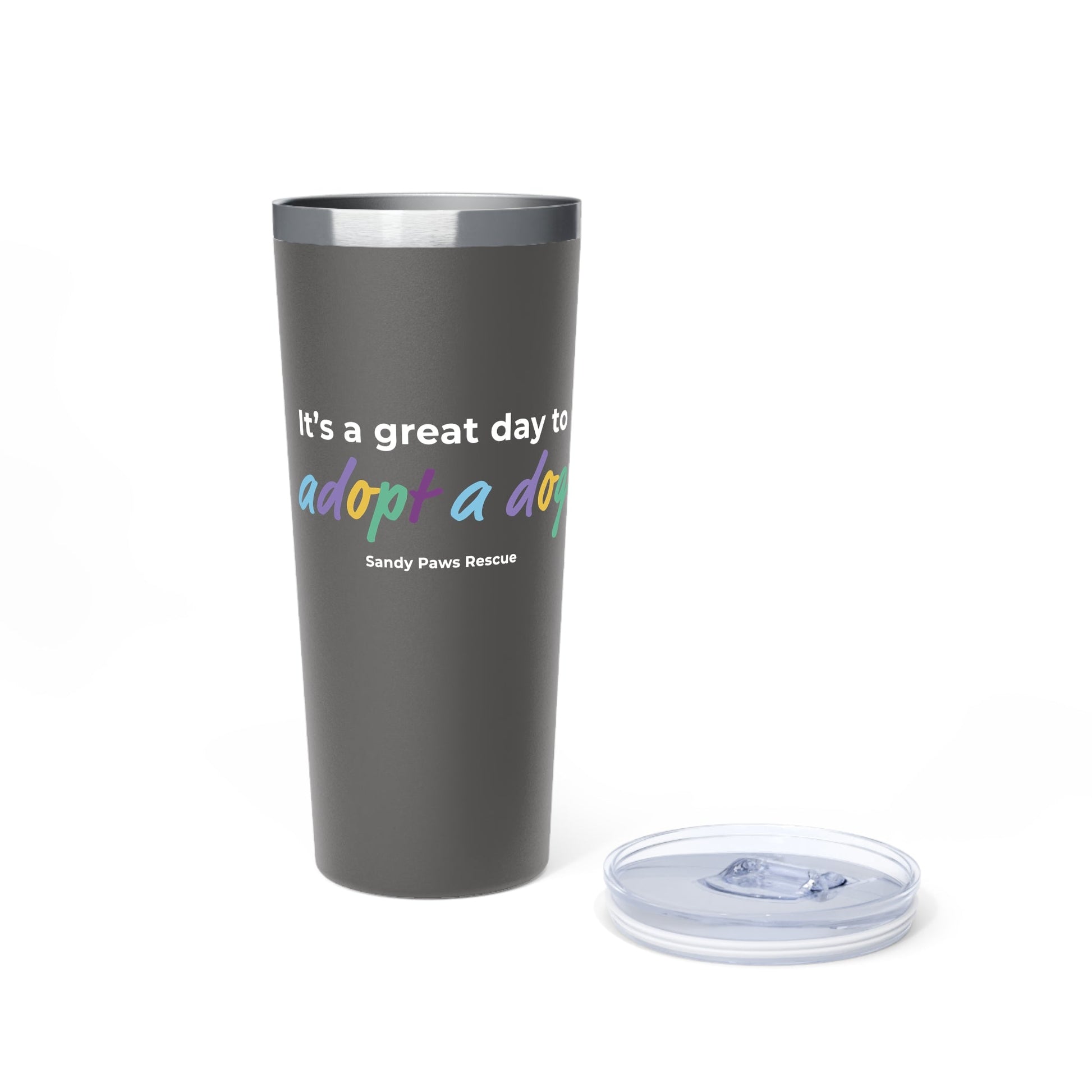 Adopt A Dog | FUNDRAISER for Sandy Paws Rescue | Insulated Tumbler, 22oz - Detezi Designs - 23098645884091556987