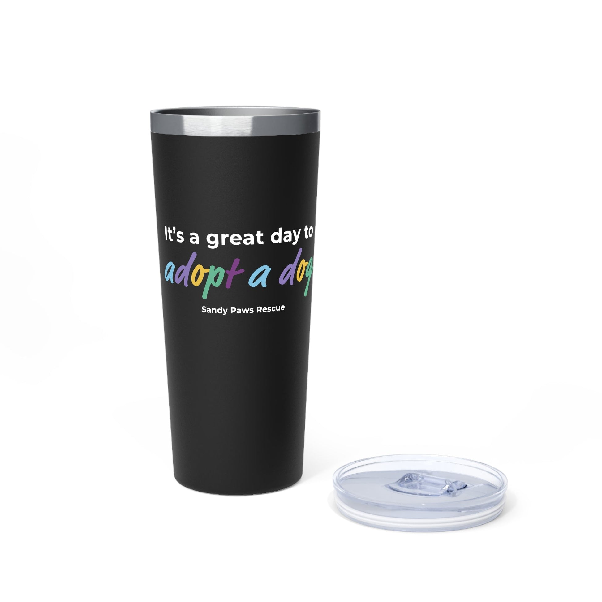 Adopt A Dog | FUNDRAISER for Sandy Paws Rescue | Insulated Tumbler, 22oz - Detezi Designs - 23098645884091556987