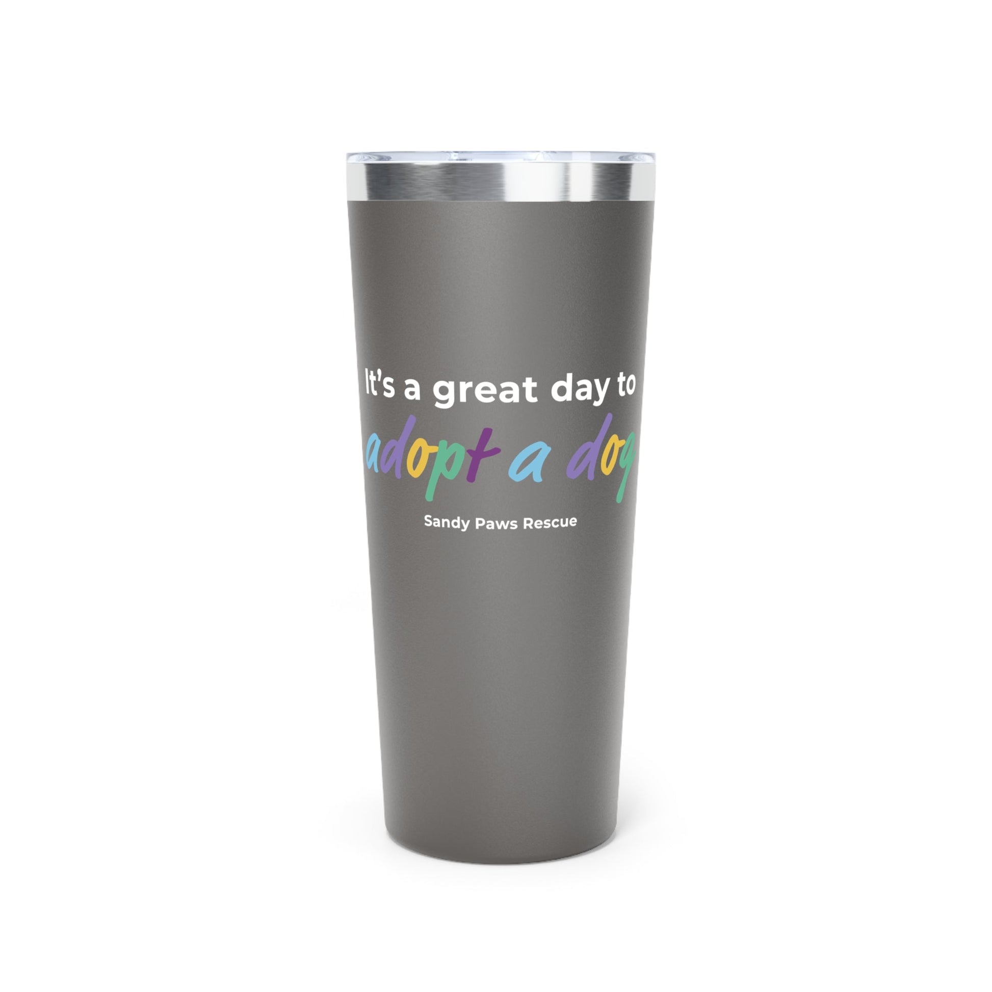 Adopt A Dog | FUNDRAISER for Sandy Paws Rescue | Insulated Tumbler, 22oz - Detezi Designs - 23098645884091556987